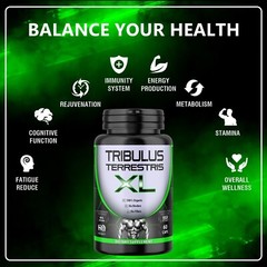 Pure Tribulus Terrestris Extract W/ 96% Saponins 60 Capsules, No Filler, Non-GMO