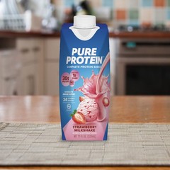 Pure Protein Strawberry Shake, 30g 11 Fl Oz (Pack of 12),
