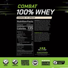 MusclePharm Combat 100% Whey Protein Powder – 5 lb, 70 Servings, Cookies & Cream