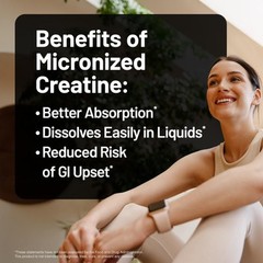 Micronized Creatine Monohydrate Powder, 5000mg (5g) Per Serving – Creatine fo…