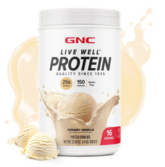 GNC Whey Protein Creamy Vanilla 16 Servings 25g Protein