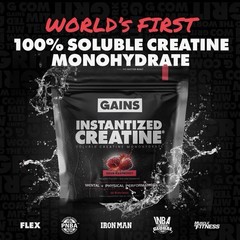 Gains in Bulk Sour Raspberry Instantized Creatine Monohydrate for Women and Men