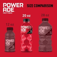 POWERADE Fruit Punch Electrolyte Sports Drink, 20 fl oz, 8 Pack Bottles