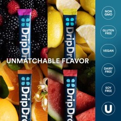 DripDrop Electrolyte Powder 16 Pack Travel Hydration Drink Mix 3X Electrolytes