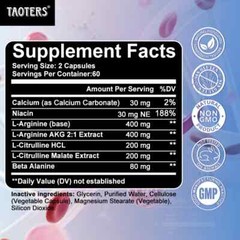 L-Arginin Complex 1200 MG, Extra Strength Nitric Oxide &Circulation Boost,60/120