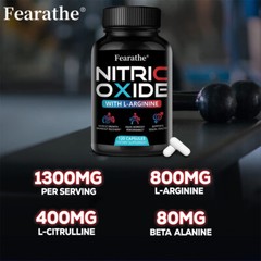 Nitric Oxide Supplement with L-Arginine, L-Citrulline HIGHEST POTENCY