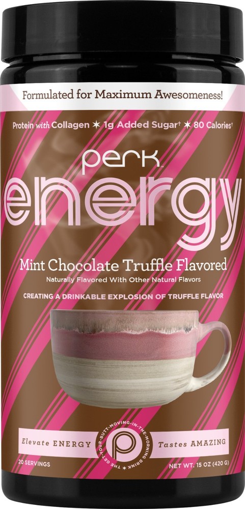 Perk Energy Drink Mix (Mint Chocolate Truffle) 20 Servings – Coffee Alternative