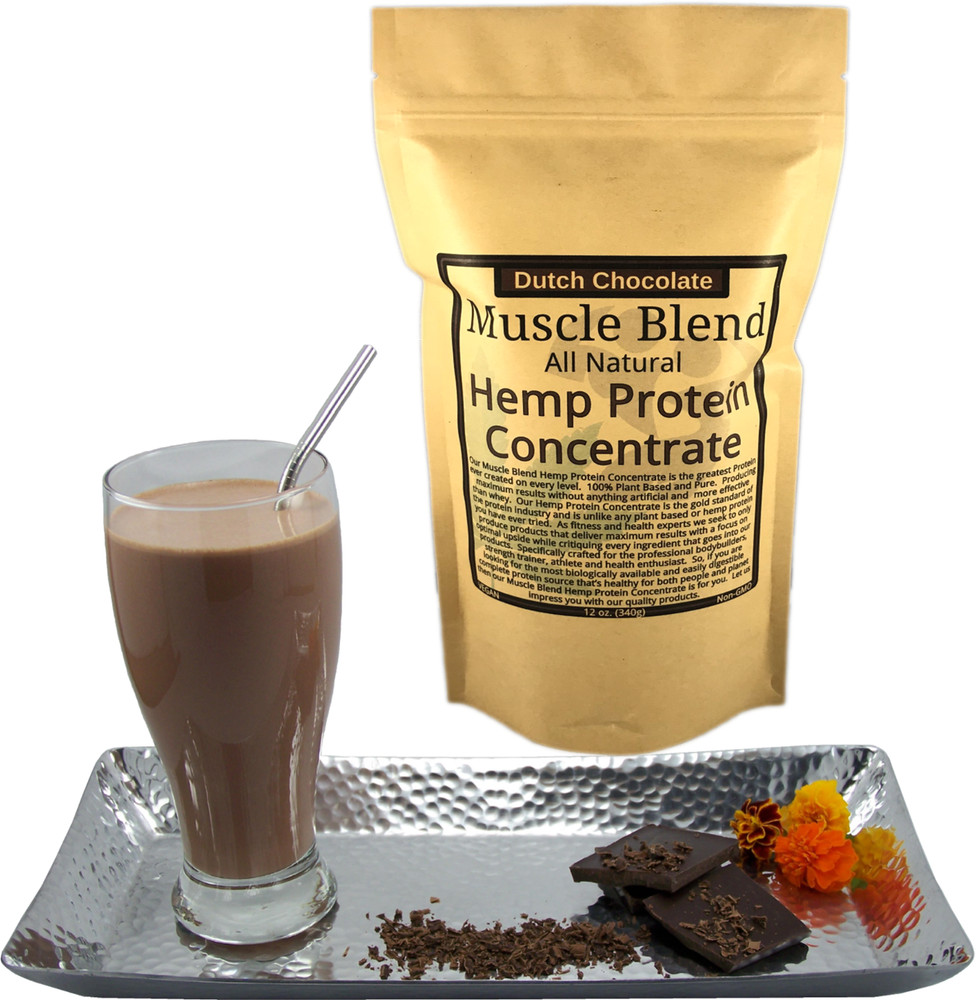 Chocolate Hemp Protein Powder Concentrate, Plant Based Vegan, 100% Pure, Natural
