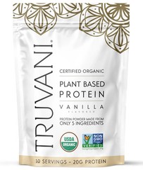 Truvani Vegan Pea Protein Powder Vanilla 20g Organic Plant Based Serving Keto