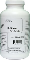 NuSci 500g/bottle Pure D-Ribose Powder (1.1LB) energy well-being sport