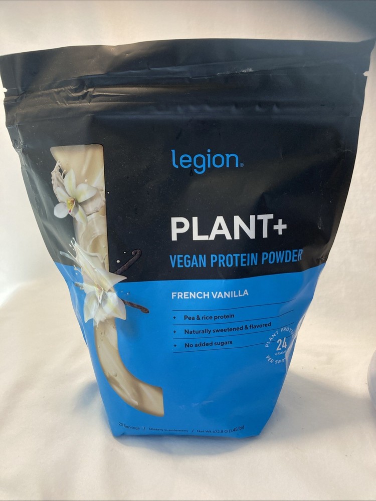 Plant+, Vegan Protein Powder, French Vanilla, 1.48 lbs (672.8 g)