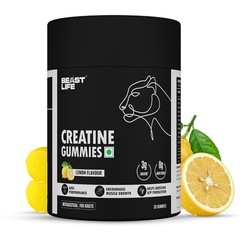 Beast Life Creatine Gummies 30 Count | Lemon | 3g Per Serving