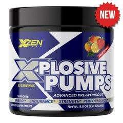 Pre-Workout Powder Bucked Muscle Pump up Supplement Energy Focus 50 Servings FP