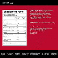 NITRIX 2.0, Workout Supplement, Nitric Oxide Precursors, 3G Creatine, 3G L Citru
