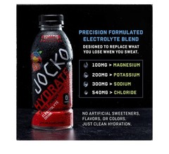 Jocko Fruit Punch Electrolyte Drink 16 fl oz Bottles 12 Pack Zero Sugar