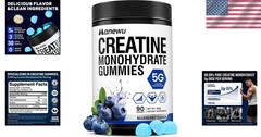 Lab-Verified Creatine Gummies – 5g Per Serving, 90 Count, Blueberry Flavor