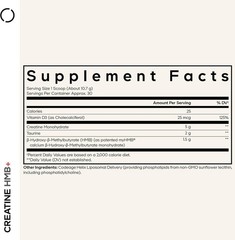 Codeage Creatine HMB+ Sport Unflavored, 11.32 oz (321 g) Taurine D3 7/2028