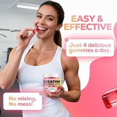 Creatine Gummies, Creatine Monohydrate Gummies for Men & Women with Collagen,…