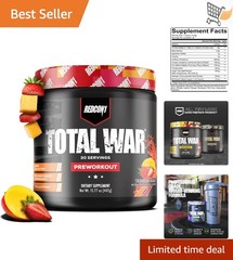 Pre Workout Powder Strawberry Mango 30 Servings Energy Focus Pump