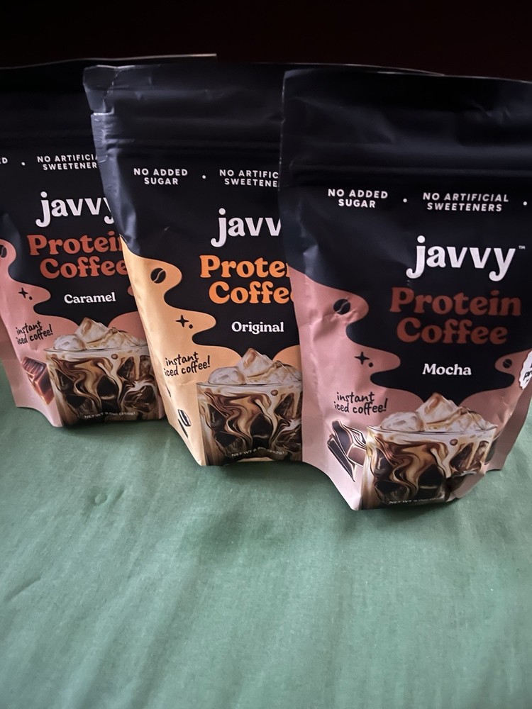 ✨(3) Variety Javvy Caramel, Orig & Mocha Protein & Instant Iced Coffees ☕️