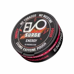 EVO Surge 200mg Caffeine Pouches – 5 Pack (20 Count/Can) – Energy