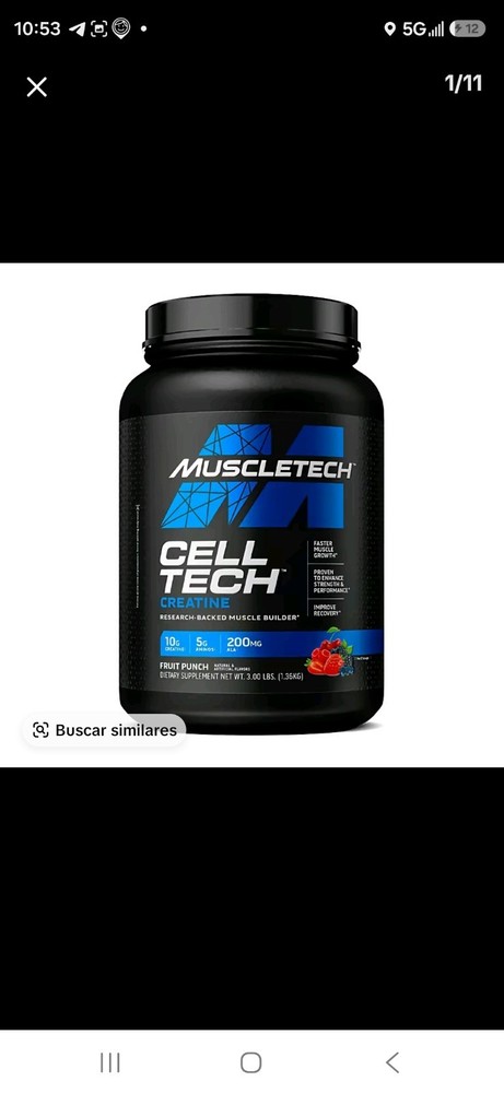 Cell-Tech Creatine Monohydrate Edible Powder, Build Muscle & Recover, Post-Work