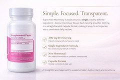 Super Raw Mammary Breast Enhancement for Women & Trans, USA Made, 100 Capsules