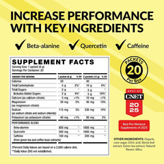 Energize Pre Workout Powder – Beta-Alanine, Quercetin & Low-Dose Caffeine For…