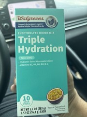 Walgreens Triple Hydration Electrolyte Drink Mix Passion Fruit 10 Packs 5.7 oz