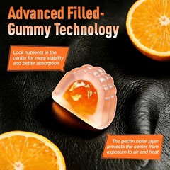 Yutiny Whey Protein Gummies 10g Protein BCAA 2:1:1 – Sugar Free Orange 120 Count