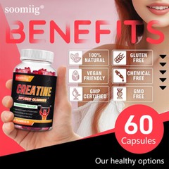 Creatine Monohydrate Gummies Muscle Gain 5000 mg per serving (5 g)
