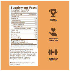 Clean Simple Eats Whey Protein Powder Chocolate Peanut Butter 20g 10 Count Glute