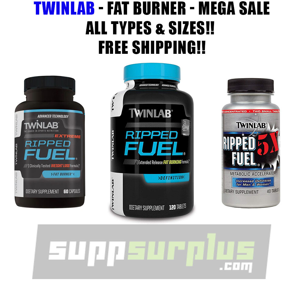 Twinlab Ripped Fuel Extreme Fat Burner – 60 Capsules – All Size & Types