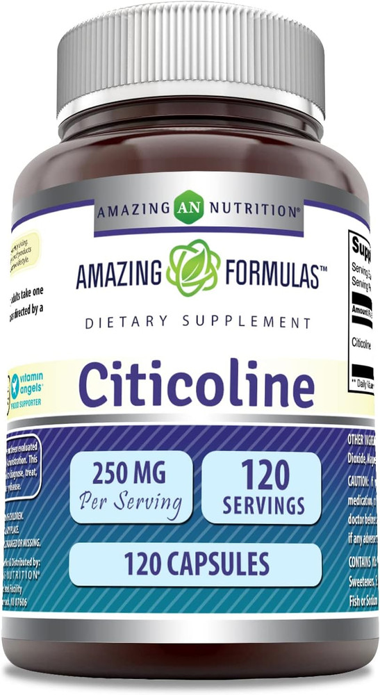 Amazing Formulas Citicoline 250 Mg | Capsules Supplement | Non-Gmo | Gluten F…
