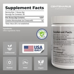 Creapure® Creatine Monohydrate Powder Unflavored 300g | Micronized Creatine S…