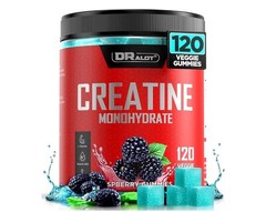 DRALOT Creatine Monohydrate Veggie Gummies 120 w/ Taurine & B12 Strength