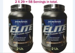 2 Bottles of Elite whey Chocolate 2 Lb., MT. 100% Beef Protein Vanilla 2 Lbs.