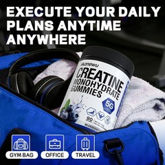 Lab-Verified Creatine Gummies – 5g Per Serving, 90 Count, Blueberry Flavor