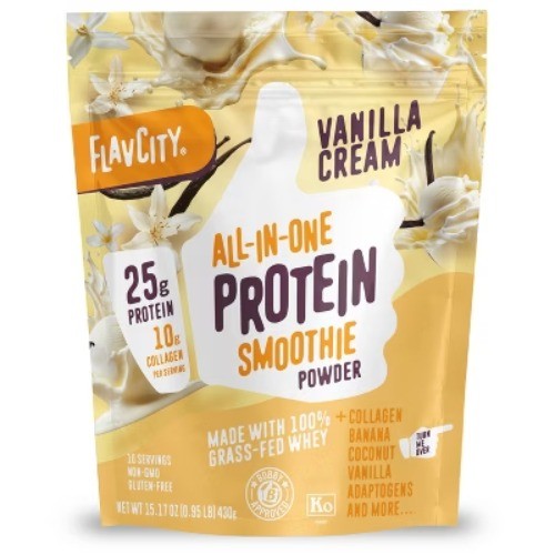FlavCity Protein Smoothie Powder – 10 Servings – Vanilla Cream