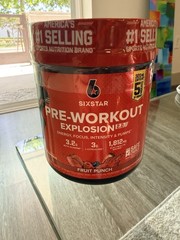 Six Star Pre-Workout Powder for Men & Women, Fruit Punch (30 Servings)