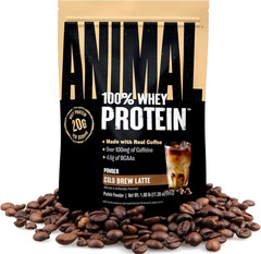 100% Whey Protein Powder Instant Iced Coffee – Real Coffee for Preworkout, Post