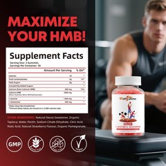HMB and Leucine Amino Acid Gummies: HMB Supplements for Men Women with L-Glut…