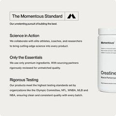 Momentous Creatine Monohydrate Powder 90 Servings Supports Muscle Recovery