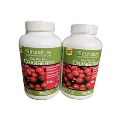 4 PACK – Trunature CRANBERRY 650mg, 140 Vegetarian Capsules one per day 12/2026