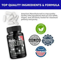Male Extra Performance Supplement, MaleExtra for Enhancement 180 Capsules 3 Pack