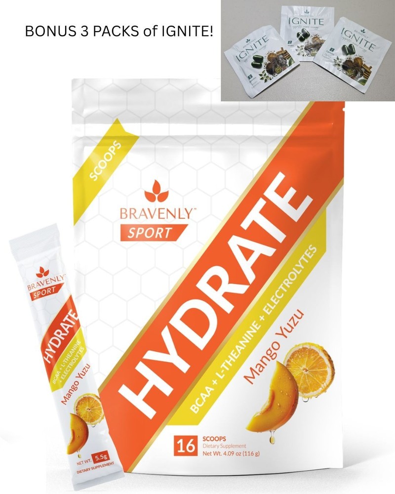 Hydrate – Mango Yuzu Electrolyte Drink Mix | 16‑Serving Bag – NEW Exp 12/26