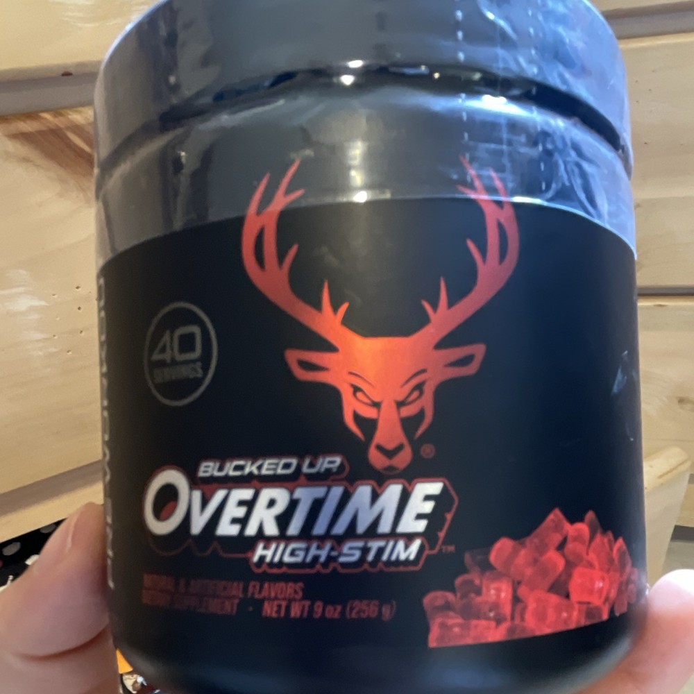 Bucked Up Overtime High Stim Pre-Workout Powder, Cherry Candy, 9 oz