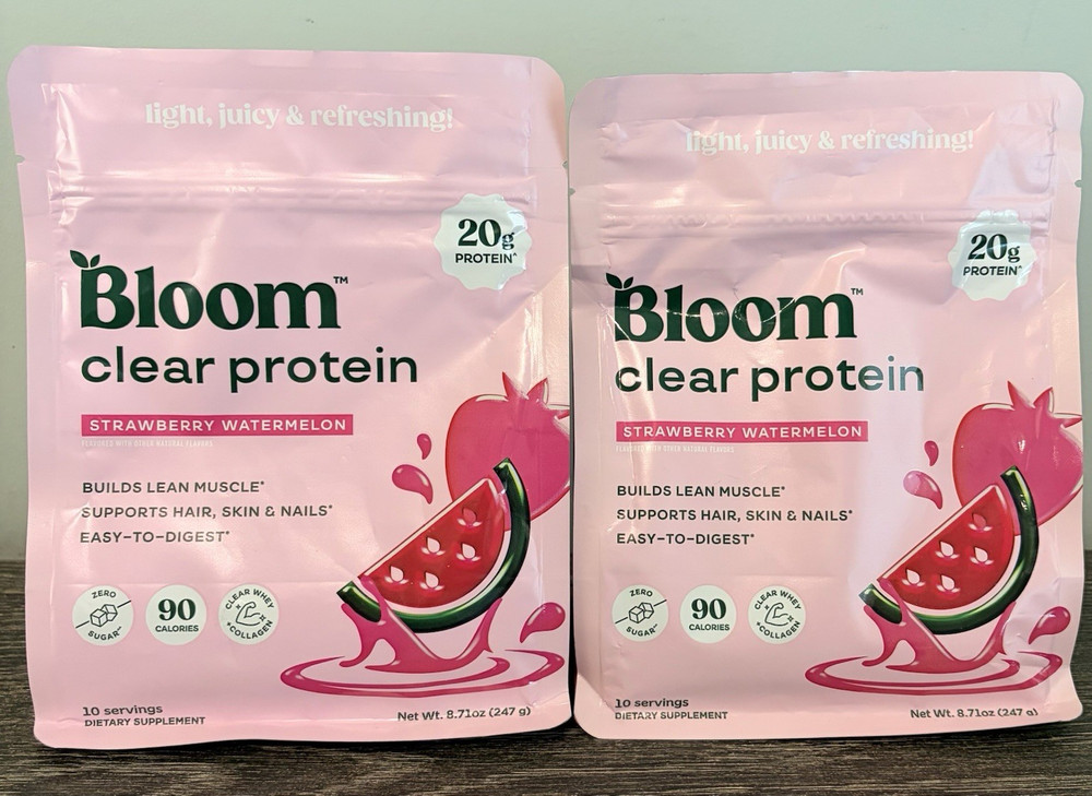 Bloom Clear Protein Powder Strawberry Watermelon-2 pack