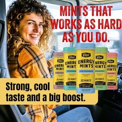 Viter Energy Mints 40mg Caffeine & B Vitamins -Sugar Free Variety Pack -5 Flavor