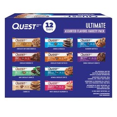 Quest Nutrition Ultimate Variety Pack Protein Bars, High 12 Count (Pack of 1)